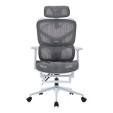 Karrige zyre ekzekutive Vigo pakoworld e bardhë, rrjetë gri 52x70x118-124cm