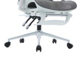 Karrige zyre ekzekutive Vigo pakoworld e bardhë, rrjetë gri 52x70x118-124cm