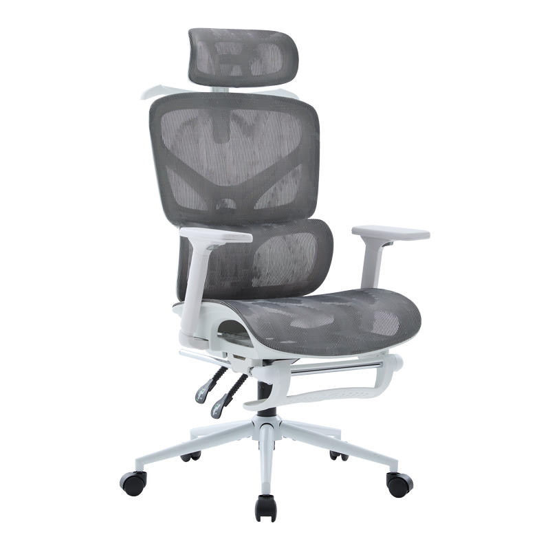 Karrige zyre ekzekutive Vigo pakoworld e bardhë, rrjetë gri 52x70x118-124cm