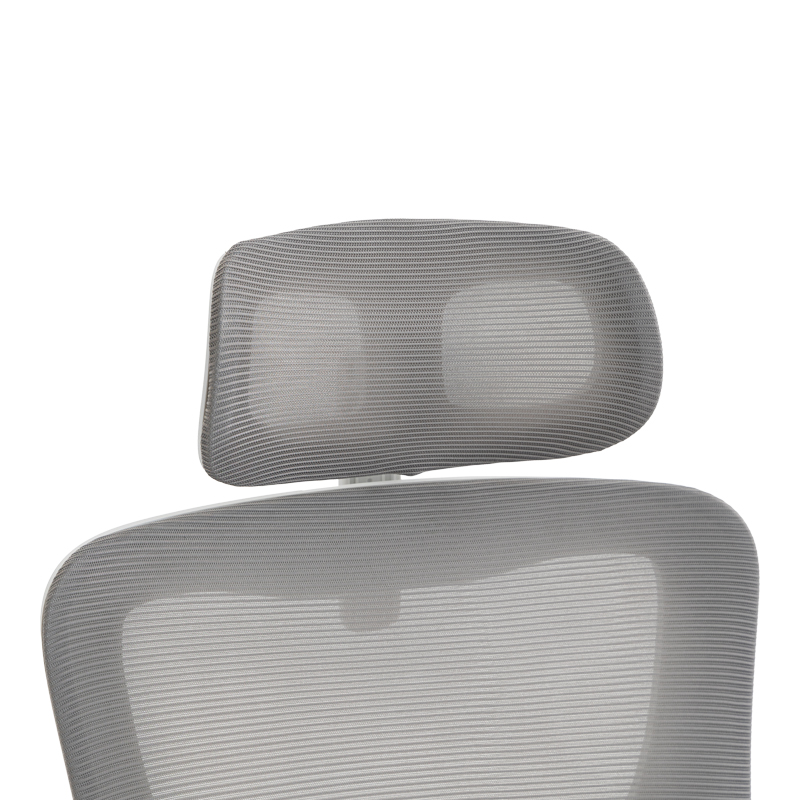 Karrige zyre drejtori Mainz pakoworld e bardhë - rrjetë gri 50x60x112-122cm