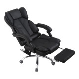Karrige zyre drejtori me mbështetëse këmbësh dhe masazh Ekse pakoworld pu e zezë 64.5x75x109-119cm