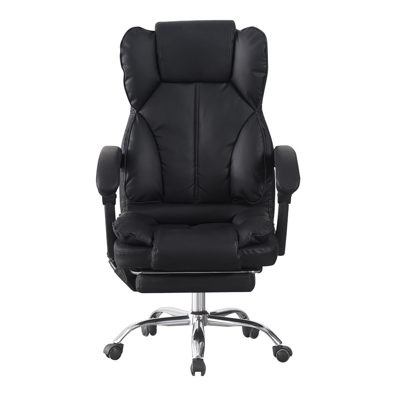 Karrige zyre drejtori me mbështetëse këmbësh dhe masazh Ekse pakoworld pu e zezë 64.5x75x109-119cm