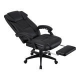 Karrige zyre drejtori me mbështetëse këmbësh Garnut pakoworld pu e zezë 69x75x116-126cm