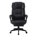 Karrige zyre drejtori me mbështetëse këmbësh Garnut pakoworld pu e zezë 69x75x116-126cm