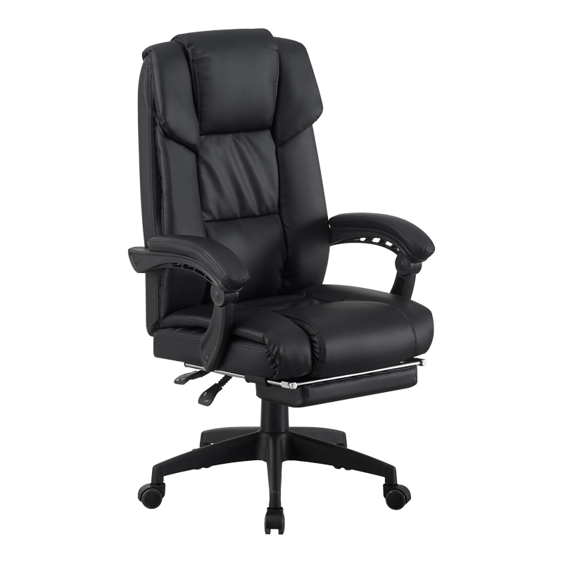 Karrige zyre drejtori me mbështetëse këmbësh Garnut pakoworld pu e zezë 69x75x116-126cm