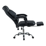 Karrige zyre drejtori me mbështetëse këmbësh Vimmi pakoworld pu e zezë 60x62.5x102-112cm
