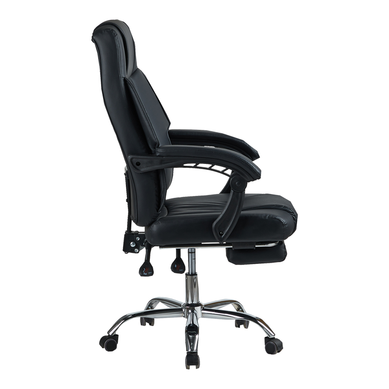 Karrige zyre drejtori me mbështetëse këmbësh Vimmi pakoworld pu e zezë 60x62.5x102-112cm