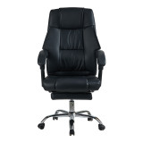 Karrige zyre drejtori me mbështetëse këmbësh Vimmi pakoworld pu e zezë 60x62.5x102-112cm