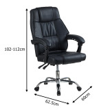 Karrige zyre drejtori me mbështetëse këmbësh Vimmi pakoworld pu e zezë 60x62.5x102-112cm