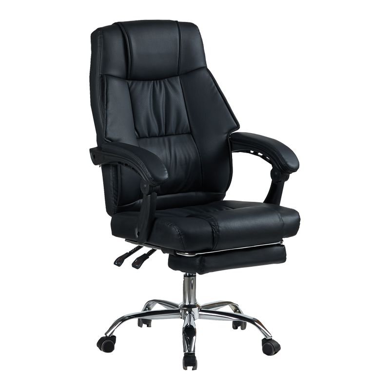 Karrige zyre drejtori me mbështetëse këmbësh Vimmi pakoworld pu e zezë 60x62.5x102-112cm