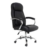 Karrige zyre menaxheri Stoldi pakoworld pu e zezë 62.5x70x113-121cm
