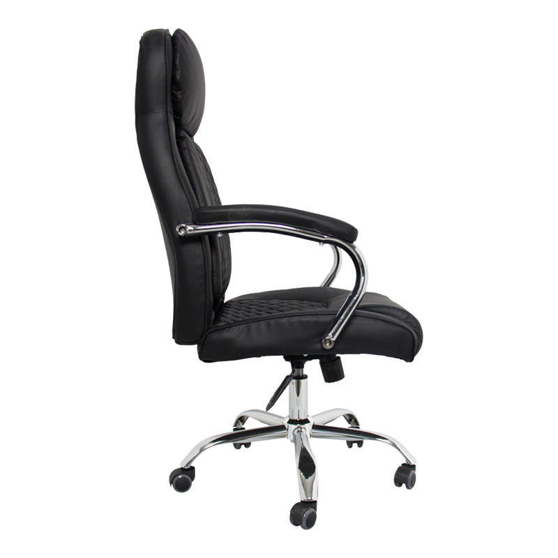 Karrige zyre menaxheri Stoldi pakoworld pu e zezë 62.5x70x113-121cm