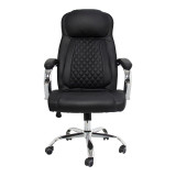 Karrige zyre menaxheri Stoldi pakoworld pu e zezë 62.5x70x113-121cm