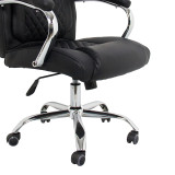 Karrige zyre menaxheri Stoldi pakoworld pu e zezë 62.5x70x113-121cm