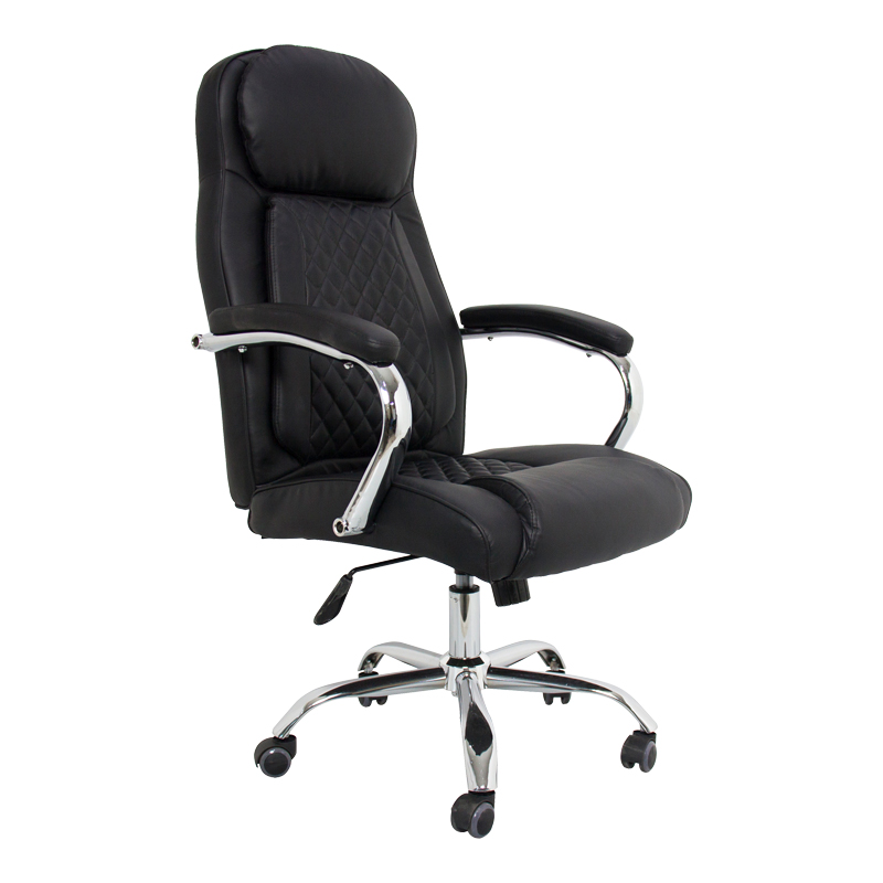 Karrige zyre menaxheri Stoldi pakoworld pu e zezë 62.5x70x113-121cm
