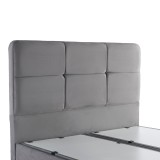 Krevat dopio Punto pakoworld me hapësirë magazinimi kadife gri 160x200cm