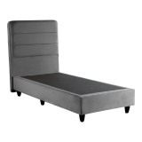 Krevat tek Linteda pakoworld kadife antracit 90x200cm
