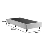 Baza krevati tek Pakda pakoworld kadife antracit 90x200cm
