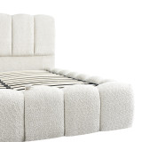Krevat dopio Narnia pakoworld me hapësirë magazinimi boucle krem 160x200cm