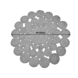 Qilim Menara pakoworld jute me ngjyrë natyrale D150cm