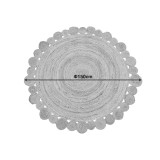 Qilim Falor pakoworld jute në ngjyrë natyrale D150cm