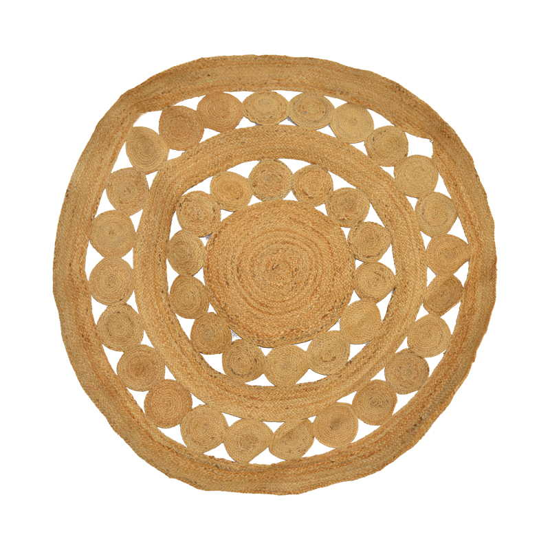 Qilim Venia pakoworld jute në ngjyrë natyrale D120cm