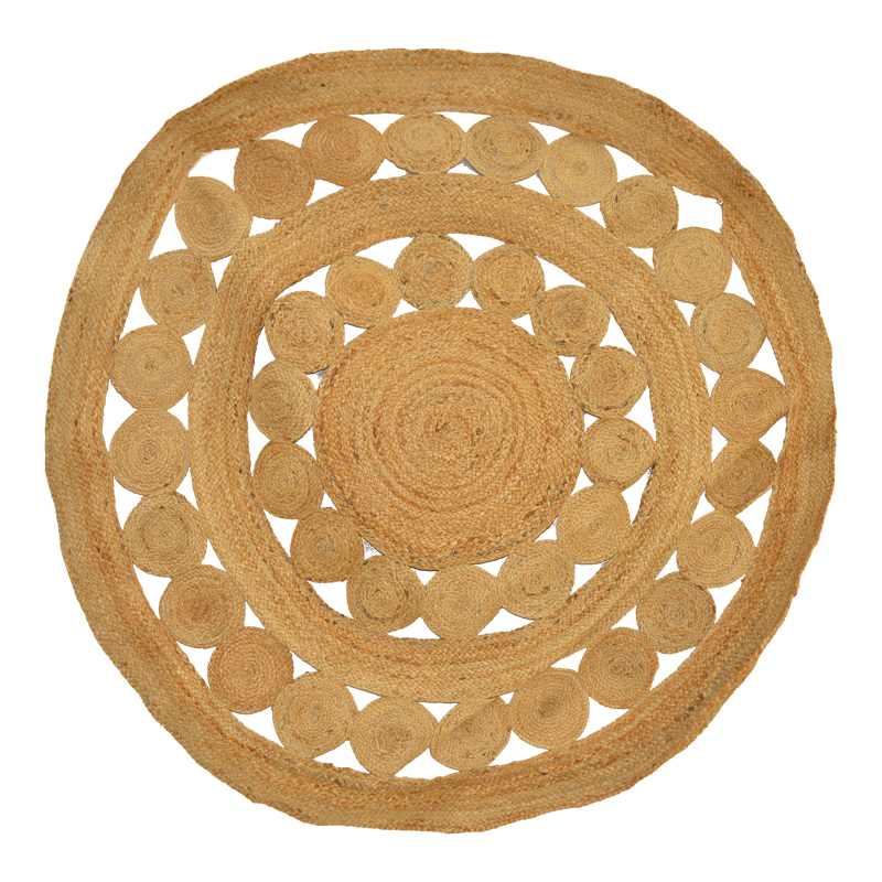 Qilim Venia pakoworld jute në ngjyrë natyrale D150cm
