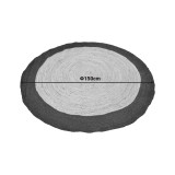 Tapet Tefeton pakoworld jute në ngjyrë të zezë dhe natyrale D150cm