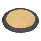 Tapet Tefeton pakoworld jute në ngjyrë të zezë dhe natyrale D150cm