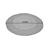 Tapet Tefeton pakoworld jute në ngjyrë blu dhe natyrale D150cm