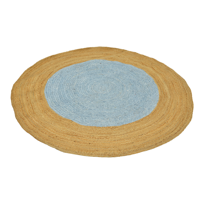 Tapet Tefeton pakoworld jute në ngjyrë blu dhe natyrale D150cm