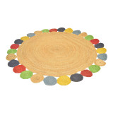 Qilim Leldo pakoworld jute shumëngjyrëshe D150cm