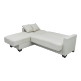 Divan këndi i kthyeshëm me hapësirë magazinimi Stashio pakoworld pëlhurë krem 202x143x84cm