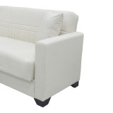Divan këndi i kthyeshëm me hapësirë magazinimi Stashio pakoworld pëlhurë krem 202x143x84cm
