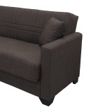 Divan këndi i kthyeshëm me hapësirë magazinimi Stashio pakoworld pëlhurë kafe 202x143x84cm