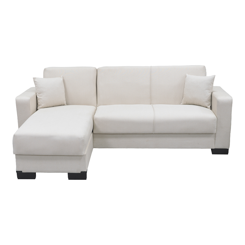 Divan këndi i kthyeshëm me hapësirë magazinimi Dumma pakoworld pëlhurë krem 226x146x86cm