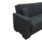 Divan këndi i kthyeshëm me hapësirë magazinimi Dumma pakoworld pëlhurë antracit 226x146x86cm