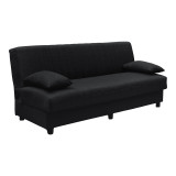 Divan krevat tre vendesh Romina pakoworld me hapësirë magazinimi pëlhurë gri e errët 180x75x85cm