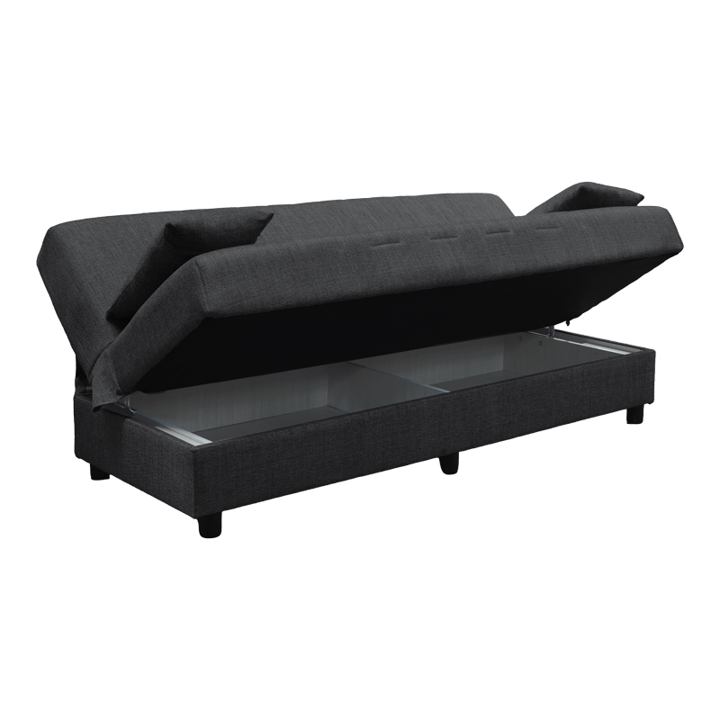 Divan shtrati tre vendesh Romina pakoworld me hapesire magazinimi cope gri 180x75x85cm