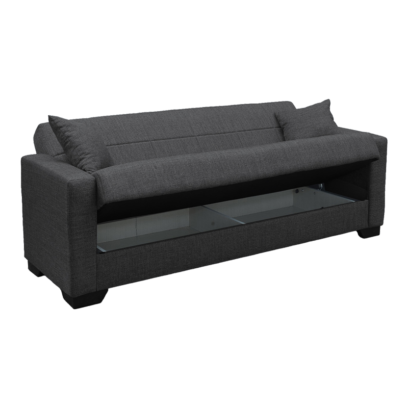 Divan shtrati Vox pakoworld tre vendesh me hapesire magazinimi cope gri 210x84x83cm