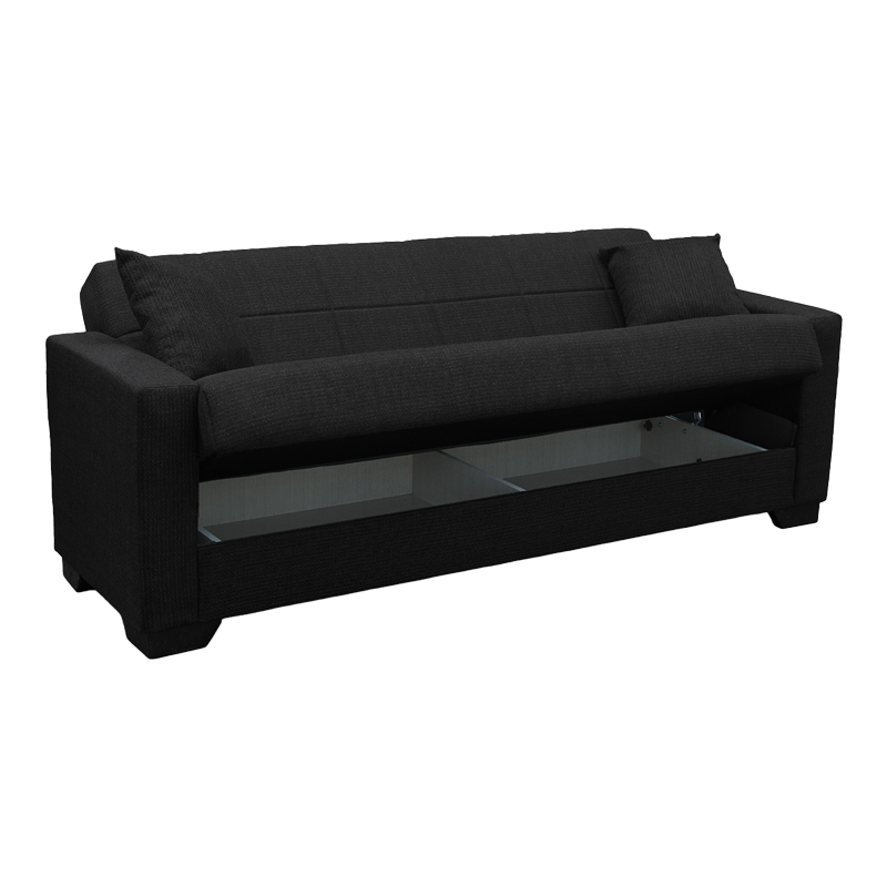 Divan shtrati Vox pakoworld tre vendesh me hapesire magazinimi cope antraçit 210x84x83cm