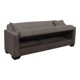 Divan shtrati Vox pakoworld tre vendesh me hapesire magazinimi cope kafe 210x84x83cm