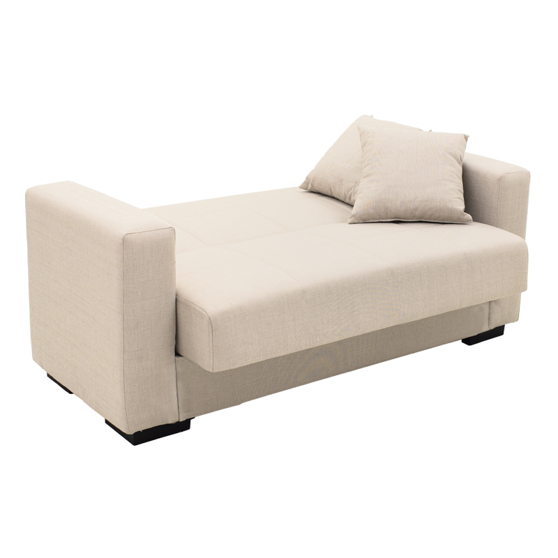 Divan krevat Vox pakoworld dy vendesh me hapësirë magazinimi pëlhurë ekru 150x84x83cm