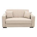 Divan krevat Vox pakoworld dy vendesh me hapësirë magazinimi pëlhurë ekru 150x84x83cm