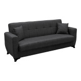 Divan shtrati Modesto pakoworld tre vendesh me hapesire magazinimi cope gri 215x84x83cm
