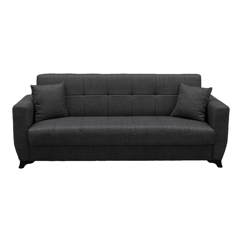 Divan shtrati Modesto pakoworld tre vendesh me hapesire magazinimi cope gri 215x84x83cm