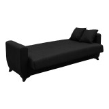 Divan Krevat Modesto pakoworld tre vendesh me hapësirë magazinimi pëlhurë antracit 215x84x83cm