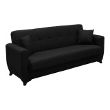 Divan Krevat Modesto pakoworld tre vendesh me hapësirë magazinimi pëlhurë antracit 215x84x83cm