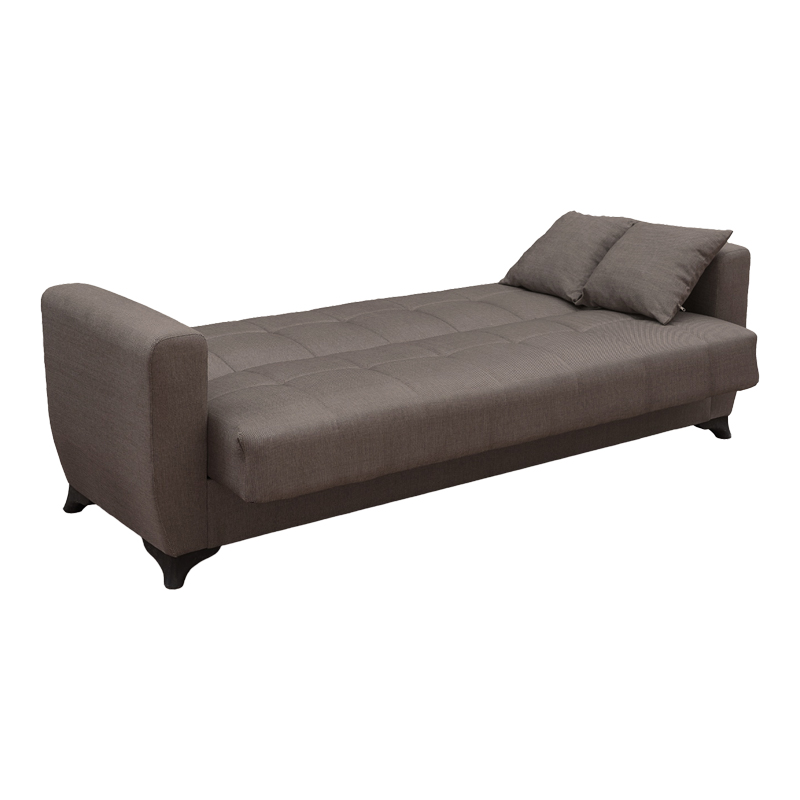 Divan shtrati Modesto pakoworld tre vendesh me hapesire magazinimi cope kafe 215x84x83cm