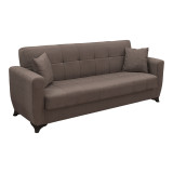 Divan shtrati Modesto pakoworld tre vendesh me hapesire magazinimi cope kafe 215x84x83cm